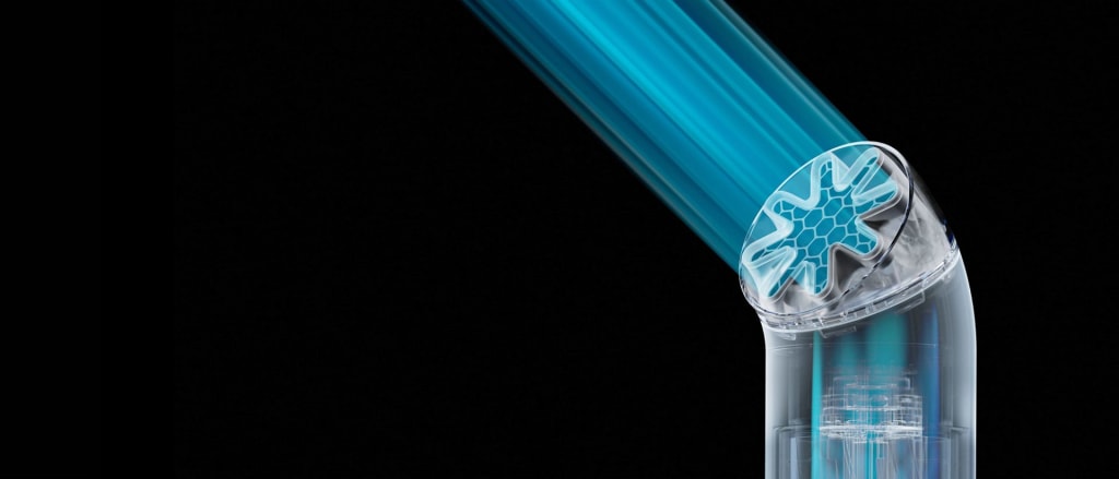 Unique HushJet™ air projection. Powerful. Quiet. Fast evaporative cooling.